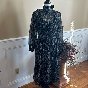 Banana Republic sheer dress with high neck